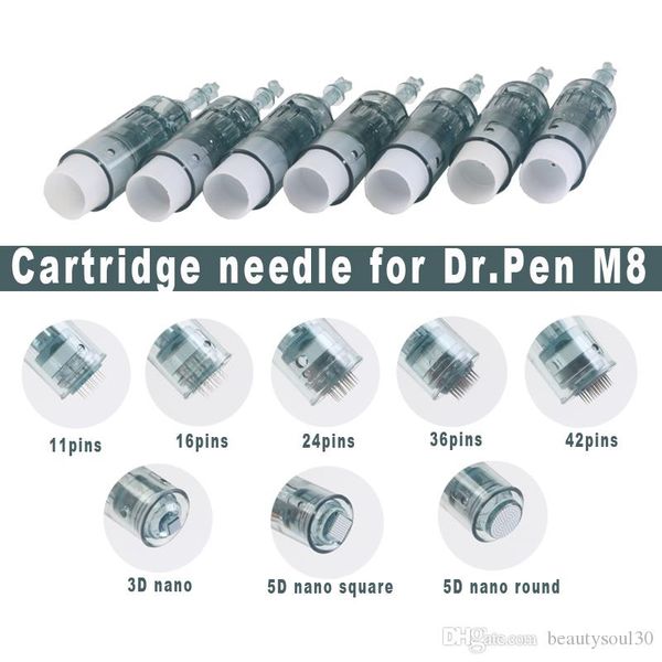 Yedek M8 Derma Pen Pin Nano Meso İğne Kartuşu 11/16/24/36/42 Pins / 3D / 5D