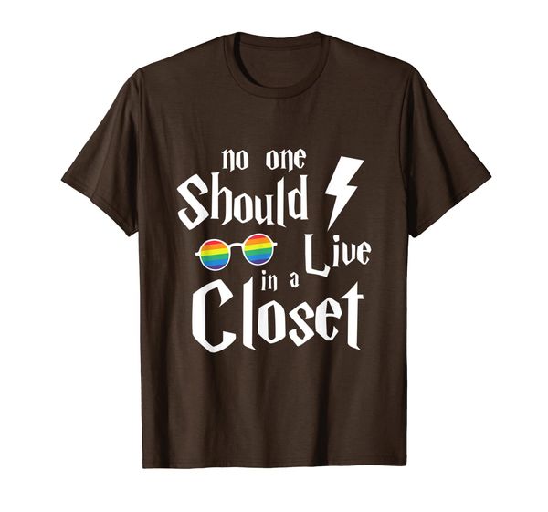 

no one should live in a closet shirt lgbt awareness tee, White;black