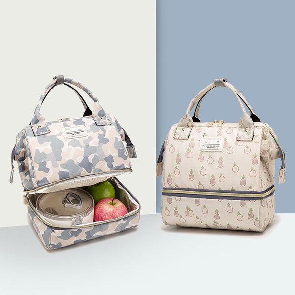 

diaper bags double layer heat preservation mommy backpack waterproof oxford baby fashion light weight women maternity handbag