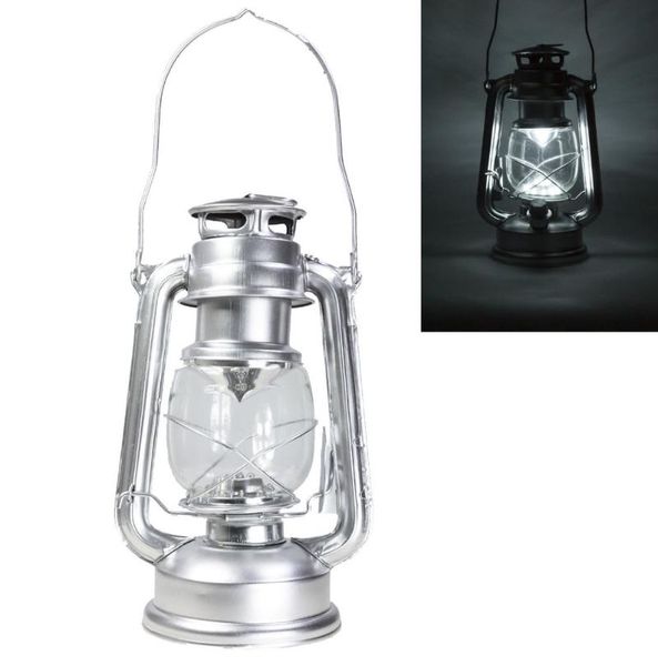

dimmable portable silver battery 15 led hanging lantern light camping tent lamp