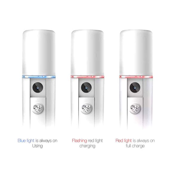 

portable nano mist sprayer facial steamer mini handy face sprayer atomization moisturizing skin hair streamer usb rechargeable 5