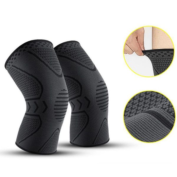 

elbow & knee pads for joints patella protector basketball volleyball running sports spring support braces arthritis, Black;gray