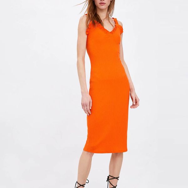 

women summer ruffles bodycon dress vintage knitted female sheath midi dress casual draped lady dress vestidos, Black;gray