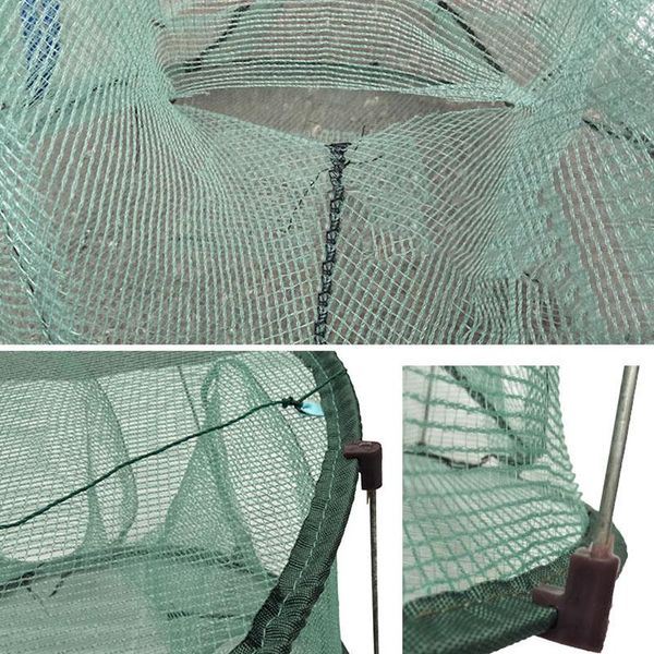 

automatic fishing net trap cage round shape durable open for crab crayfish lobster puz777