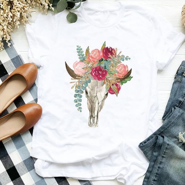 

and women lady 90s heifer mens t shirts bull womens skull vintage cartoon casual tee female shirt clothes graphic, White;black