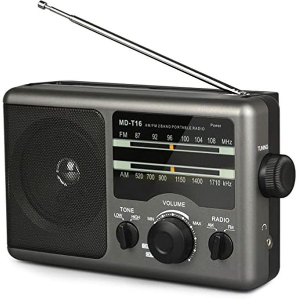 

am fm portable radio battery operated radio by 4x d cell batteries or ac power transistor with and big speaker