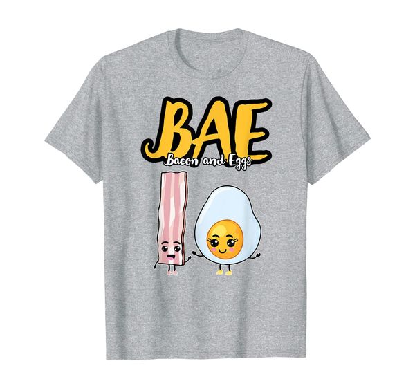 

bae bacon and eggs cute adorable lover romantic tshirt t-shirt, White;black