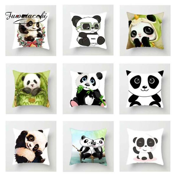 

cushion/decorative pillow fuwatacchi animals panda cushion cover for sofa home decor cute pandas car room decorative pillowcase