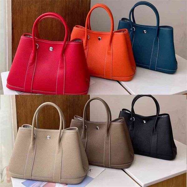 

autumn and winter leather women's single shoulder slant simple garden hand shopping bag bucket bag black friday