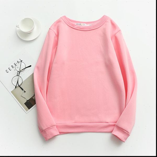 

autumn and winter plus size velvet thick mens and womens hoodies korean o neck loose student sweatshirts solid team uniform, Black