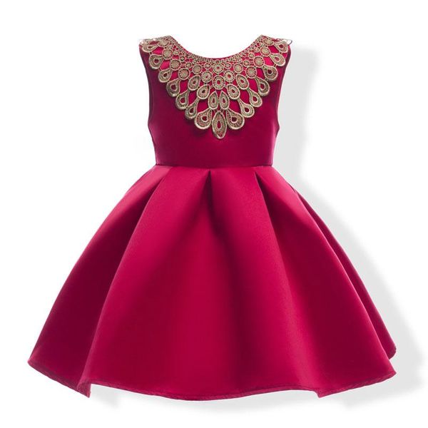 

girl's dresses girls princess dress for girl dance formal wedding birthday party years wear children stage fantasy cloth tutu, Red;yellow