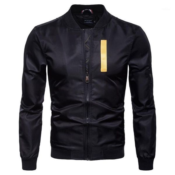 

men's jackets slim men casual jacket bomber long sleeve thin and coats zippers overcoat plus size, Black;brown