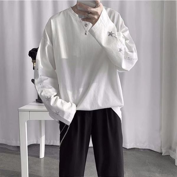 

autumn's long-sleeved shirt, jacket, undershirt of lovers'autumn clothing 3axd, White