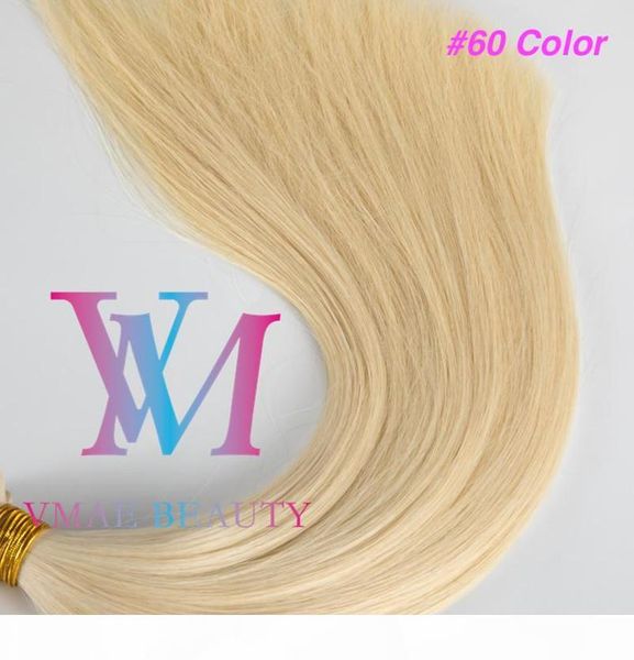 

vmae wholesale european blonde brown double drawn 0.5g*100stand pre-bonded virgin remy human straight u-tip human hair extensions, Black