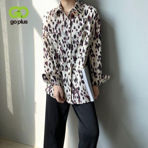 

women's blouses & shirts spring shirt blouse vintage leopard turn-down collar long sleeve clothing blusas mujer de moda 2021 ropa, White