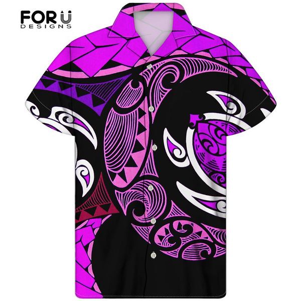 

men's casual shirts forudesigns 2021 for men retro short sleeve polynesian sea turtle pattern comfortable large size lapel shirt chemis, White;black