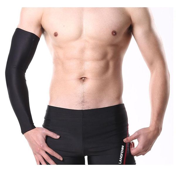 

elbow & knee pads mounchain armguard lengthened wrist protector breathable sunscreen sleeve for cycling fishing, Black;gray