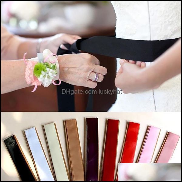 Cintos Aessórios Aessórios Cinto Mulheres Moda Fita Sólida Cor Fita Vestido de Casamento Correia Para Bridal Sash Festa Decor Convite Cartão Presente Elegan