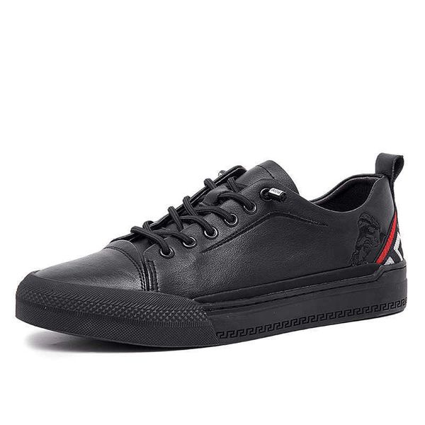 

large size summer breathable casual sho, soft leather board men's fashion low small white tide sho