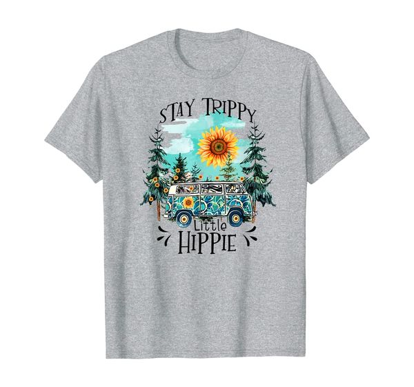 

stay trippy little hippie t-shirt, White;black