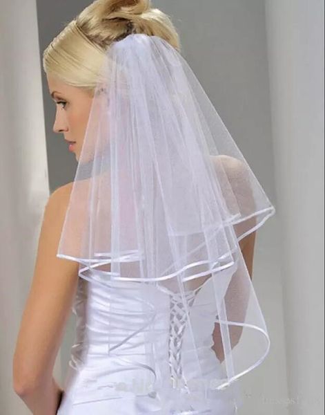 

2019 new stock bridal veils flexible pipe sails married de blanco attachment de mariage dance de mariage pas cher sails veil, Black