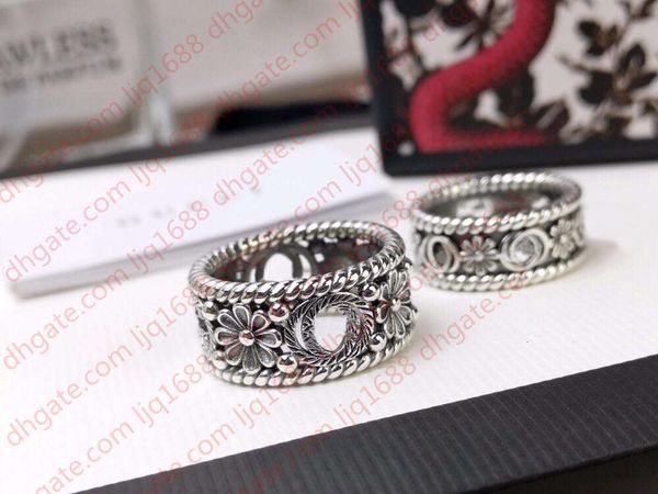 

popular fashion love flower rings bague anillos moissanite for mens and women engagement wedding anniversary couples jewelry lover gift, Silver