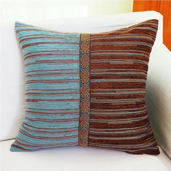 

american luxury style pillowcase cotton and linen comfortable and breathable large cushion sleeve square 45x45 cm cushion cover