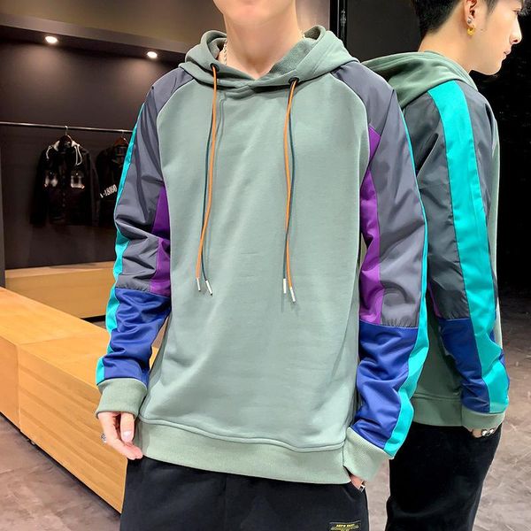 

men's hoodies & sweatshirts fashion hoodie men 2021 autumn korean style trendy hooded long-sleeved handsome loose sweatshirt, Black
