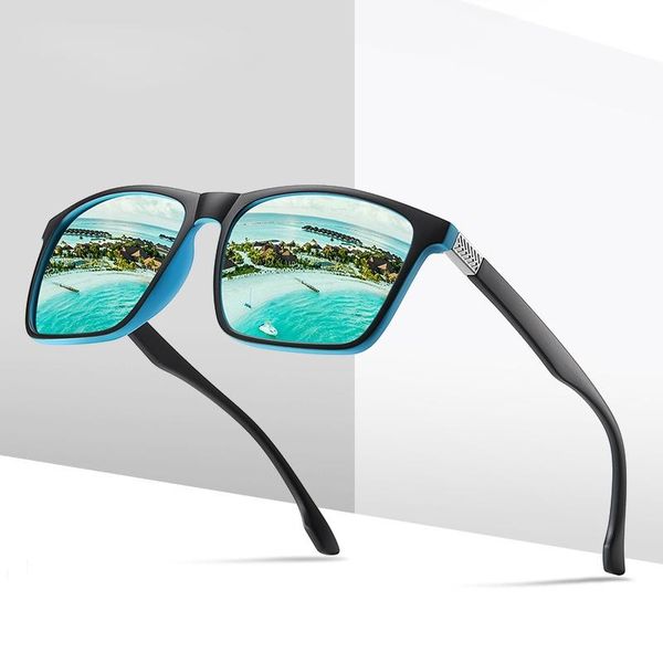 

sunglasses retro men's polarized vintage square frame uv400 protection sun glasses for men driving lunette de soleil homme, White;black