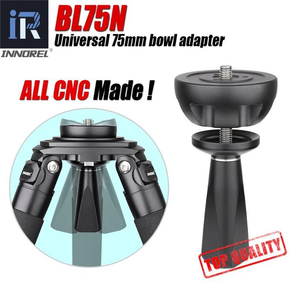

75mm bowl adapter universal aluminum alloy bowl adapter half ball flat to tripod for tripod fluid head dslr camera
