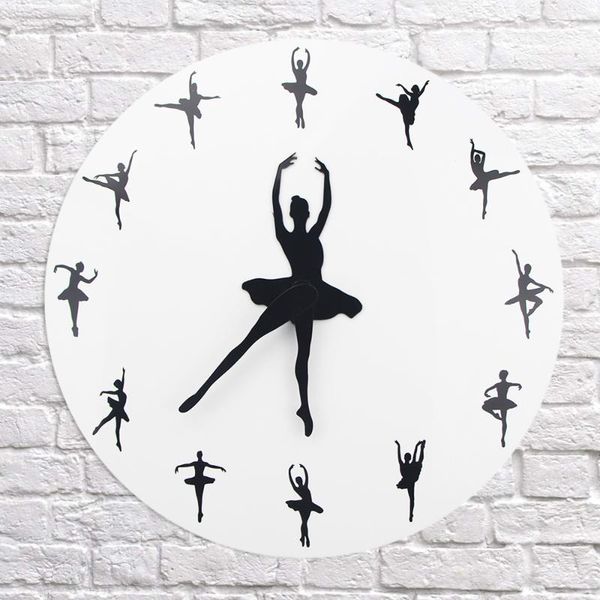 

wall clocks charming ballerina clock girl nursery decor ballet dancer modern dancing needle hand