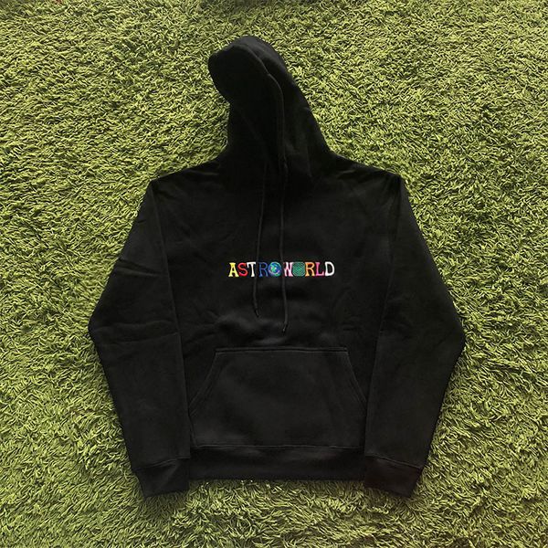 

2021 new embroidery hoodies men women quality travis scott astroworld sweatshirts kpfi, Black