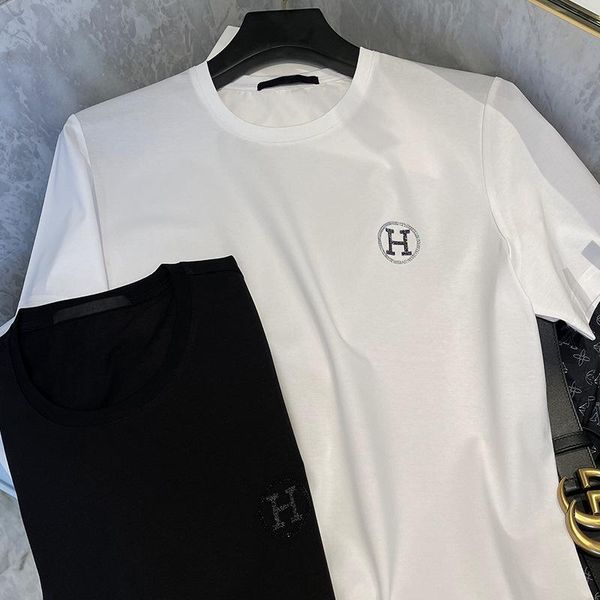

men's t-shirts 2021 summer short-sleeved t-shirt korean version of the slim-fit printing trend slim half-sleeved handsome gas shirt, White;black