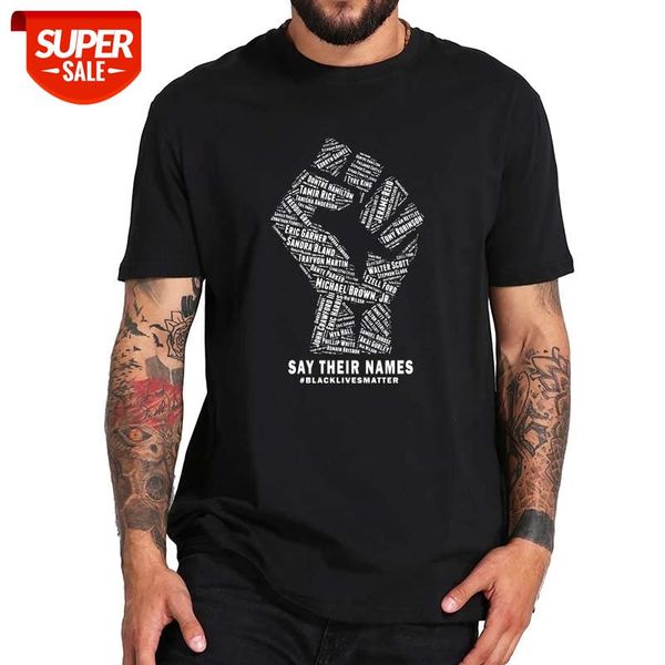 

say their names black lives matter black history t shirt short sleeve camiseta 100% cotton soft premium #sw7f, White;black