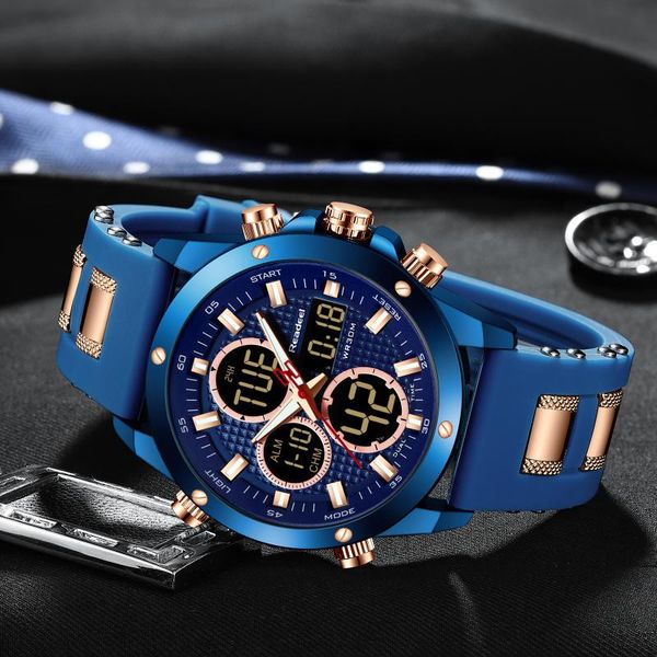 

wristwatches mens sport watches military waterproof digital alarm chronograph quartz wristwatch male clock reloj hombre readeel montre homme, Slivery;brown