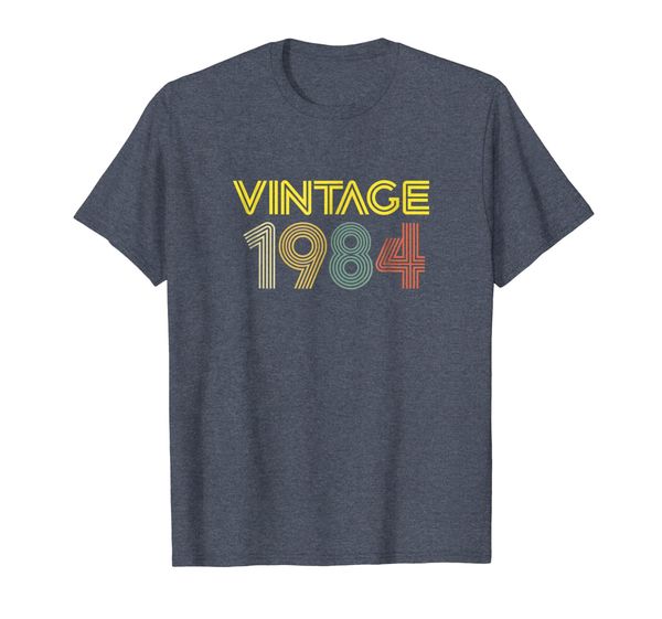 

vintage 1984 t shirt year 1984 original genuine classic, White;black