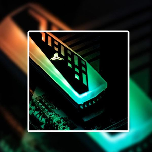 

fans & coolings argb m.2 2280 ssd heatsink aluminum alloy rgb memory 5v 3pin cooling mesh radiator for m2 solid state drive