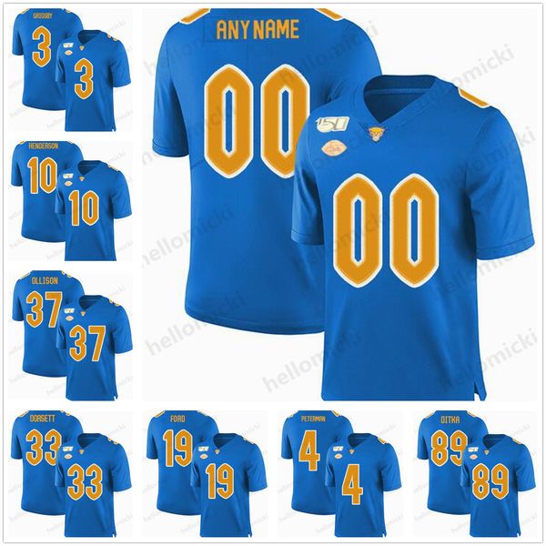 

american college football wearacc pittsburgh panthers pitt james conner darrelle revis lesean mccoy curtis martin tony dorsett larry fitzger, Black