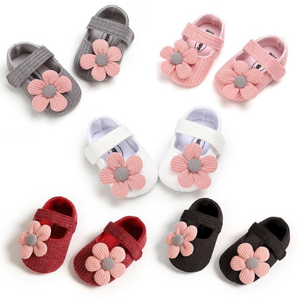 

5 colorsÂ little cut flower girl princess cotton shoes baby shoes non-slip soft bottom summer baby toddler for kids