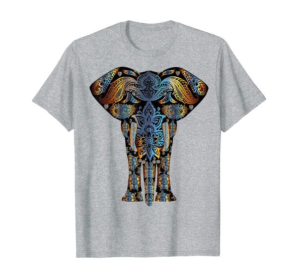 

ganesha spiritual hindu elephant deity mandala t-shirt, White;black