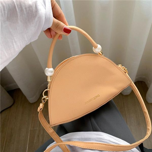 

small women bag handbag 2021 new fashion crossbody mini simple shoulder semi-circular saddle bags for women