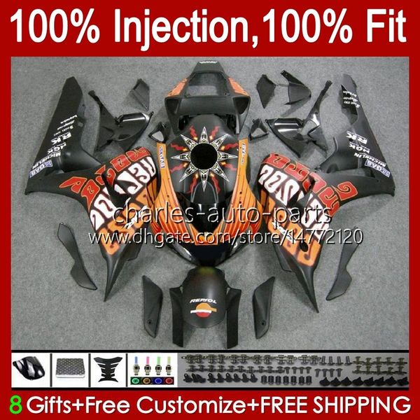 

injection mold fairings for honda cbr 1000 rr cc 1000rr cbr1000rr 06 07 body 59no.64 100%fit cbr1000 rr 1000cc matte repsol 2006 2007 cbr100