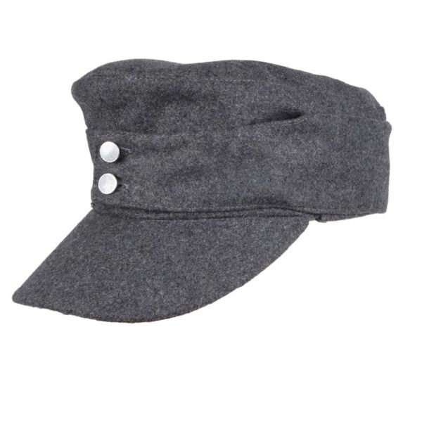 

wide brim hats wwii german army em panzer m43 m1943 field wool cap grey in sizes-33693, Blue;gray