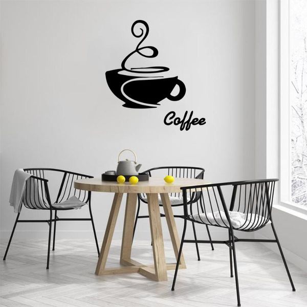 

wall stickers romantic coffee decorative sticker waterproof home decor kids room nature art decal