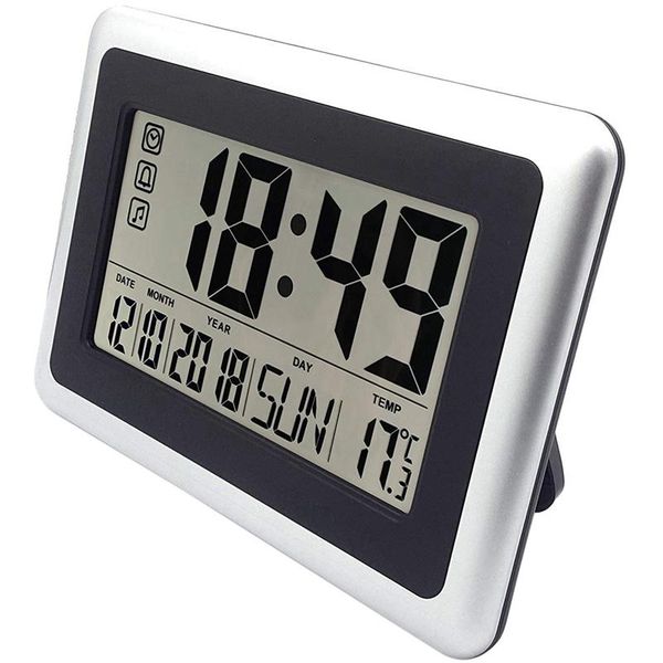 

large display digital wall clock,silent desk shelf clocks battery operated easy to read nightstand alarm clock with no night lig