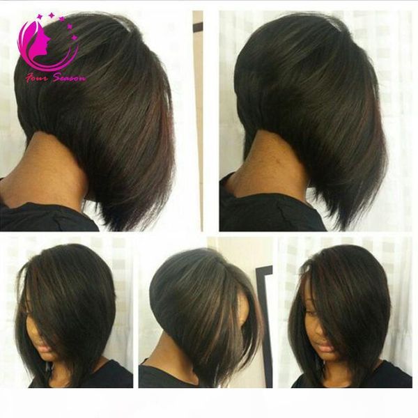 

2017 new short bob cut wigs brazilian virgin human hair full lace wigs unprocessed glueless full lace wigs for black women ing, Black;brown