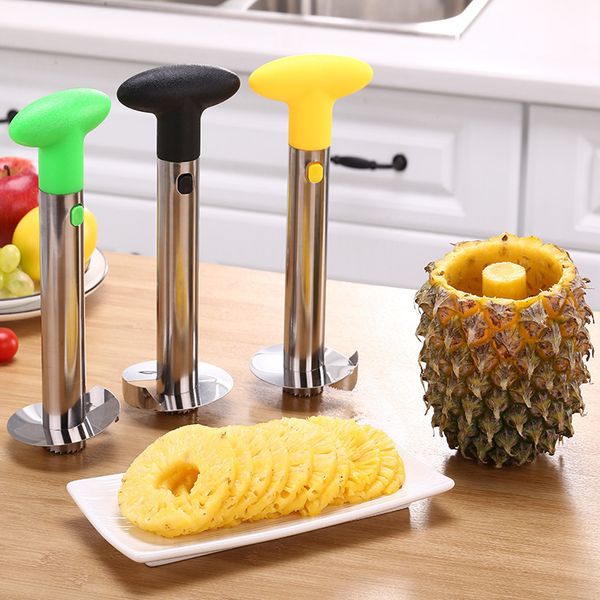 Edelstahl Ananas Schäler Cutter Slicer Corer Peel Core Werkzeuge Obst Gemüse Messer Gadget Küche Spiralizer DH9385