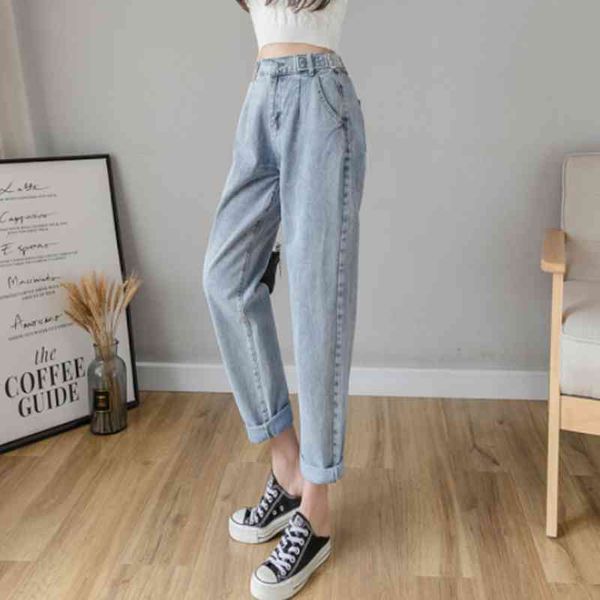 

women's jeans woman breech breeches high waist clothes wide leg denim blue streetwear vintage quality fashion harajuku slacks straight