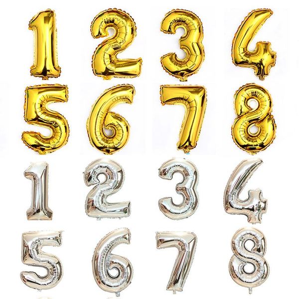 

party decoration wholesale good quanlity helium balloons supplies birthday 40inch foil numbers with card packing
