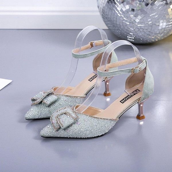 

dress shoes sandals women summer fashion women's 2021 solid color all-match comfortable pointed female shallow, Black